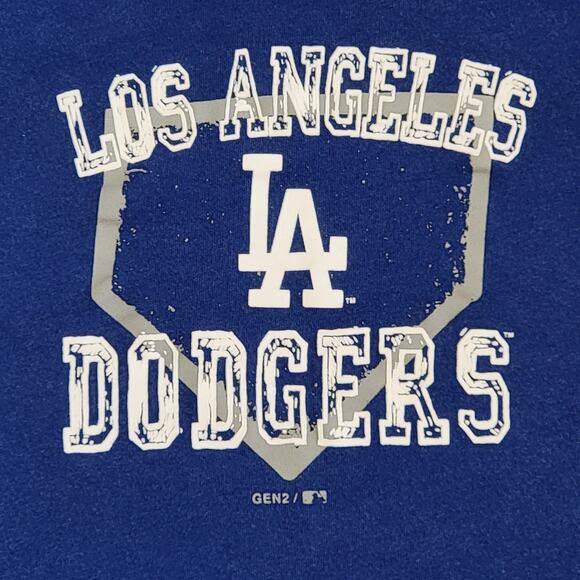 Los Angeles Dodgers Tshirt Boys Sz 24M Blue MLB Baseball LA Graphic Tee Shirt - Picture 3 of 6